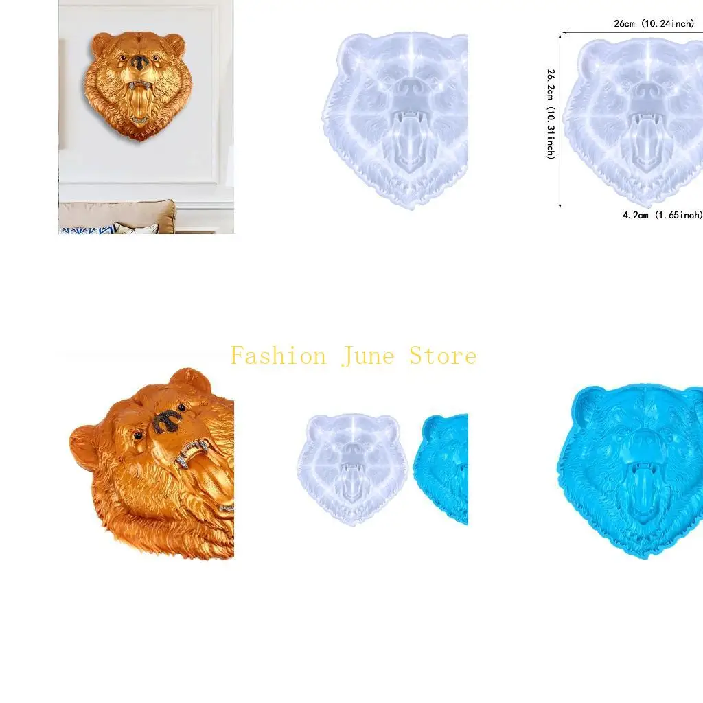 

N5KA силиконовые формы для животных, DIY Настенный художественный декор, форма для медведя для головы, подвесная форма для