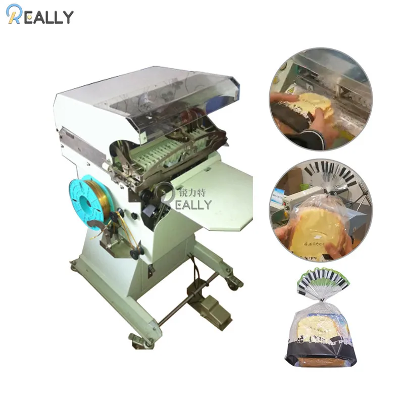 Halbautomatische Brot-Twist-Tie-Maschine für Bäckerei, fußbetriebene Haustier-Metallic-Twist-Brot-Bindemaschine, Gebäck, Geschenk, Brot-Versiegelung
