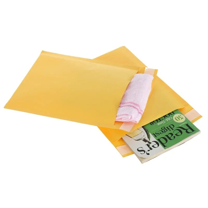 Envelopes De Bolha De Papel Kraft, Mailers Acolchoados, Envelope De Envio, Auto Selo, Saco De Embalagem, Sacos De Armazenamento De Correio, 50 Pcs, 100Pcs