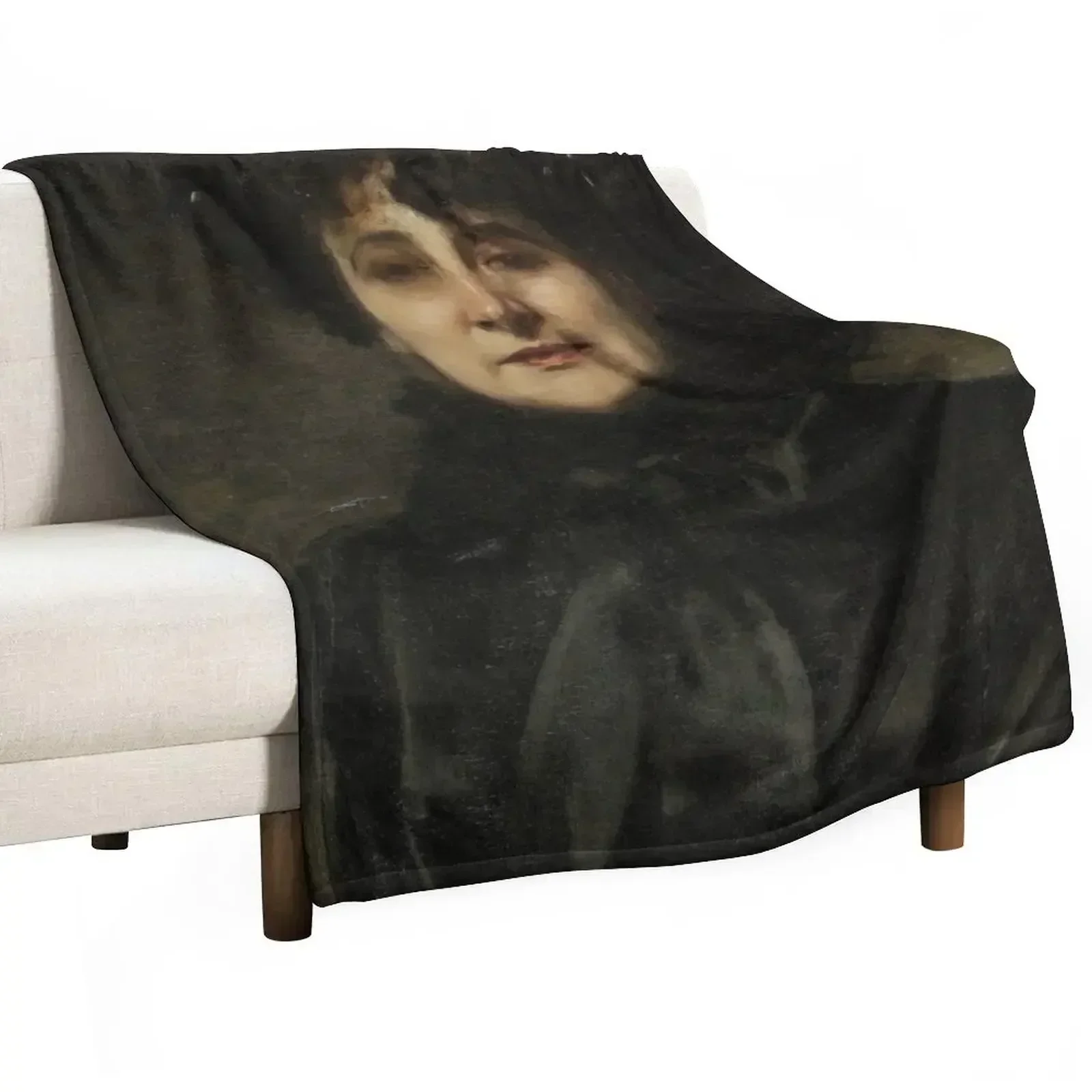 Portrait de Madame Allouard-Jouan (ca. 1884) by John Singer Sargent Throw Blanket Ultra Plush Cozy Blanket for Napping Sleeping