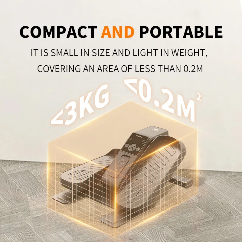 Under-Desk Mini Bike Pedal Exerciser Portable Arm/Leg Peddler with LCD Display view 3