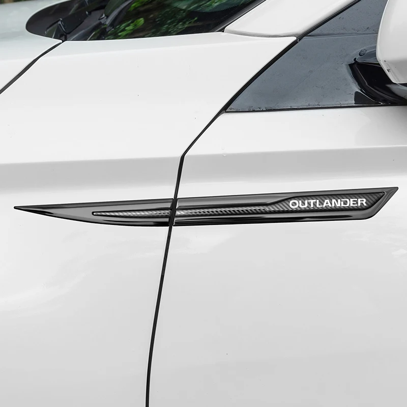 Metal Stickers for Mitsubishi Outlander Car Side Wing Fender Decals Body Exterior Accessories