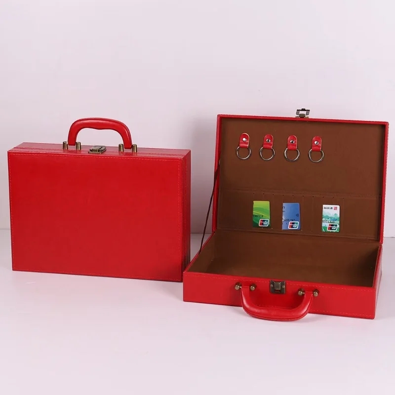 Delivery Box Delivery Gift Box Real Estate PU Leather Handheld High end Hand Room Toolbox Key Case