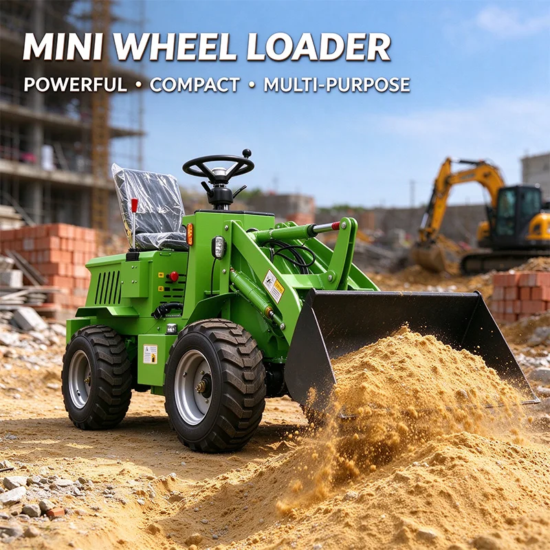 Customized Diesel/Electric Wheeled Loaders 400kg/600kg/800kg capacity Suitable for Construction Projects