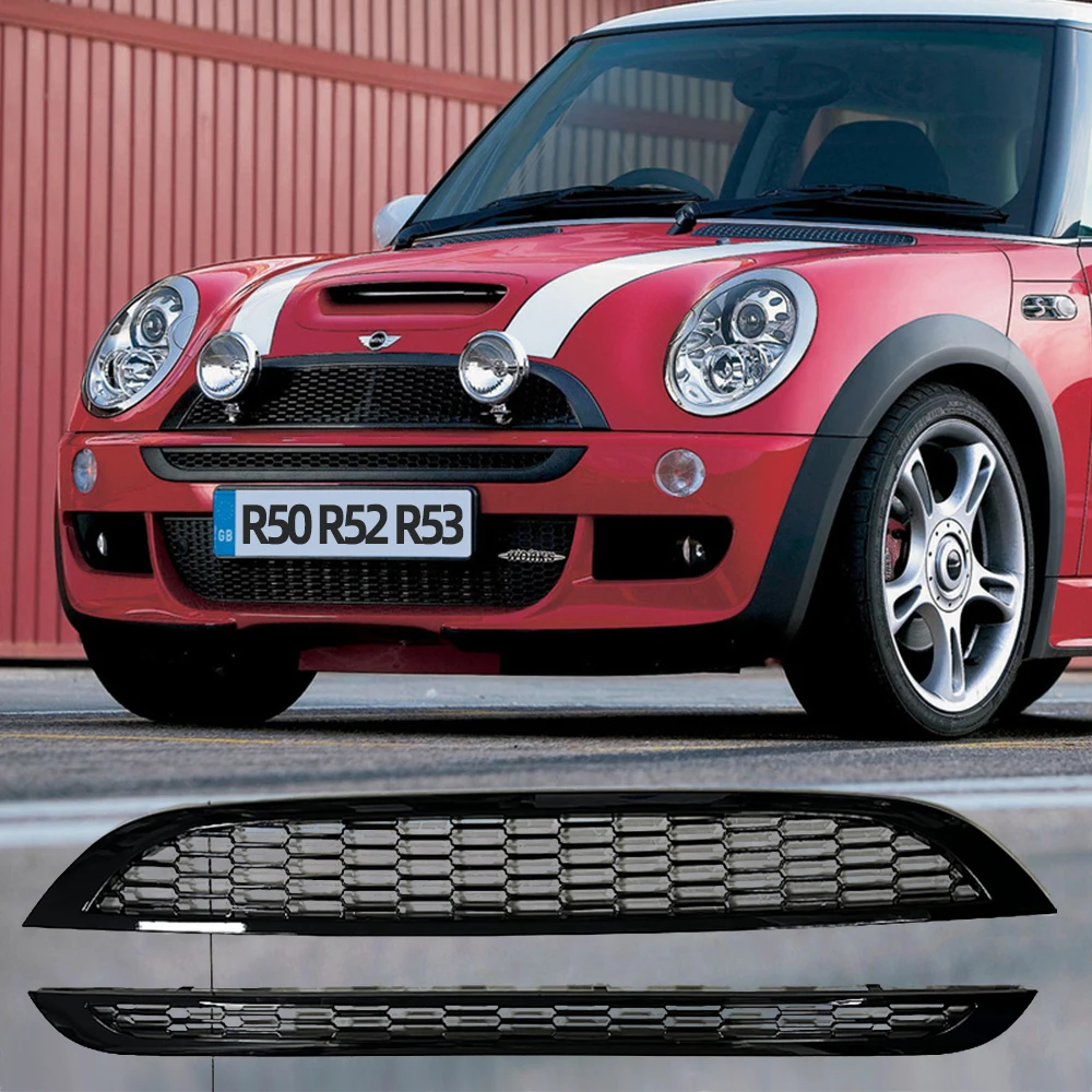 Brand New ABS Plastic Replacement Stick On Type Front Grill Trim Mesh For Mini Cooper R50 R52 R53 R55 R56 R57 R58 R59 LCI Car