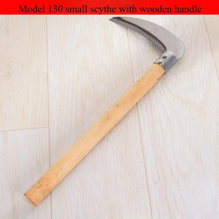 Agricultural Long Handle Sickle Cutting Wheat Lawn Mower Gardening Grass Weeding Knife Farm Scythe Sickle Garden Tools