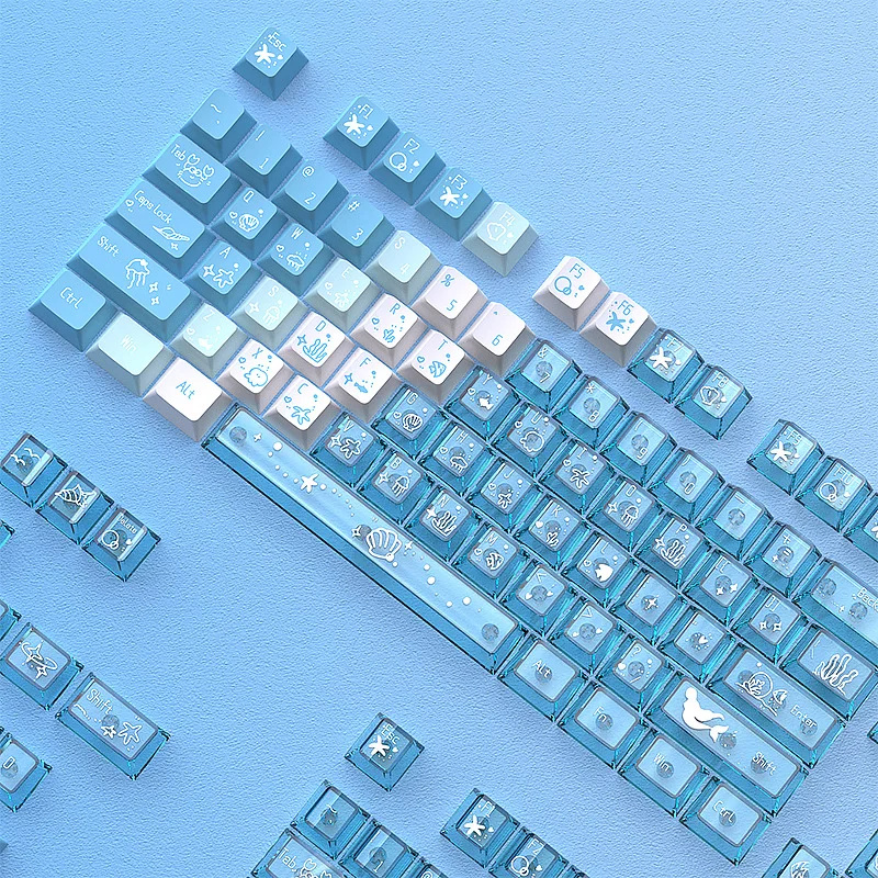 Keycap mechanical keyboard small full set 153 keys PBT sublimation PC dual color original factory