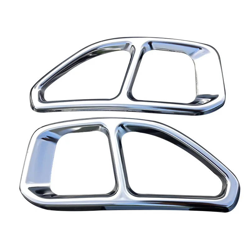 Car Decoration Is Suitable For Bmw 3 7 Series X3 X5 Four Out Stainless Steel Exhaust Pipe Cover Tail Gas Frame Accessories