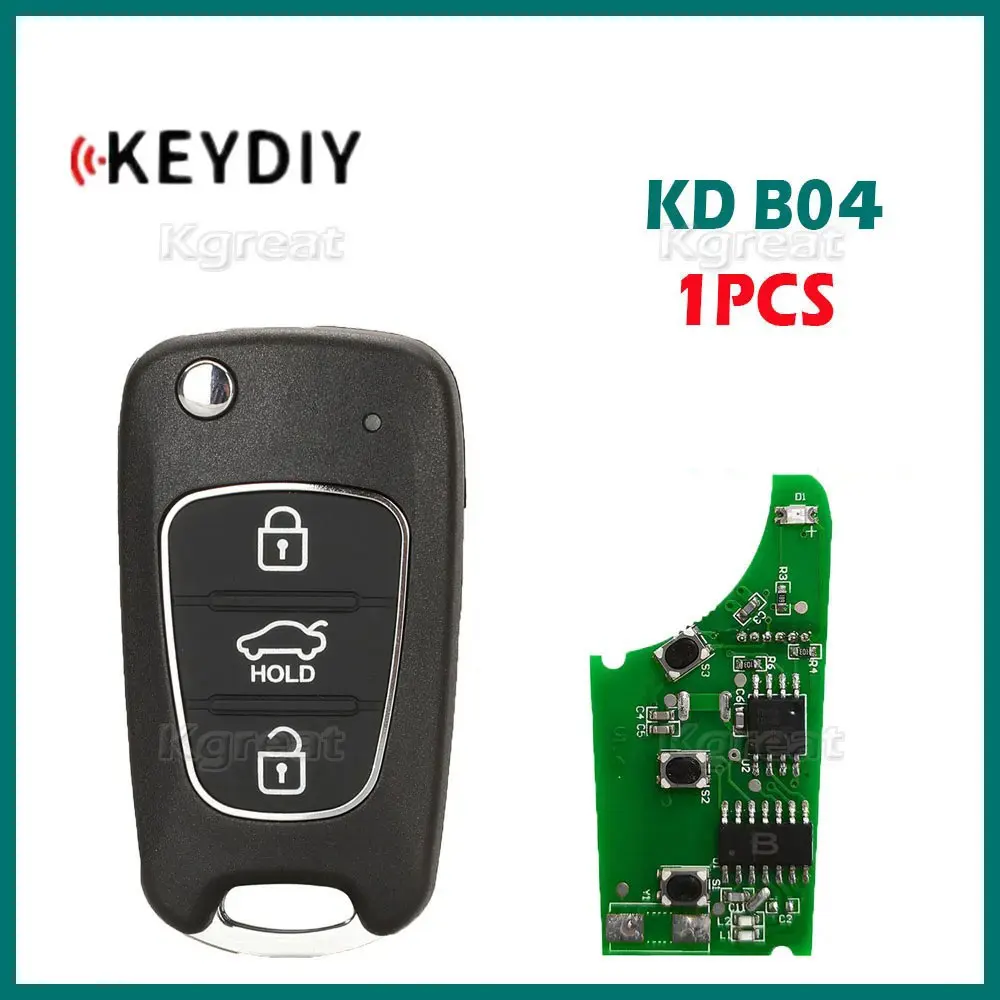 

1pcs KD B04 3 Buttons Universal Remote Car Key for Hyundai Style Keydiy Remote Control for KD300 KD900 KD900+ KD200 URG200 Mini