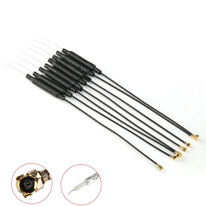 10pcs/1pc 2.4GHz WIFI Antenna 3dbi Connector Brass Inner Aerial 15cm Length 1.13 Cable HLK-RM04 ESP-07