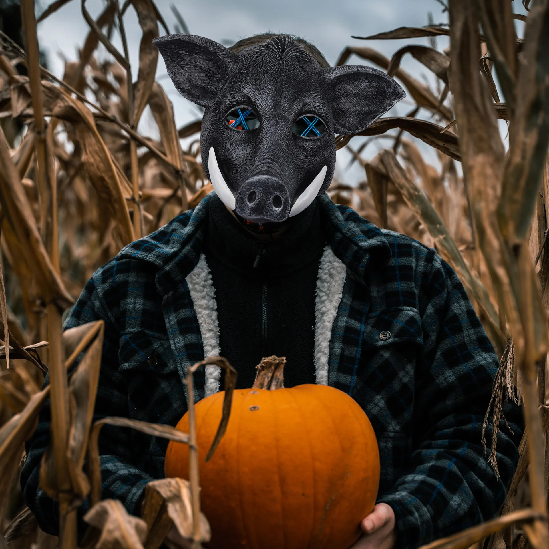 Boar Mask Pig Half Face Mask Party Stage Performance Halloween Animal Headgear Spooky Pig Masks