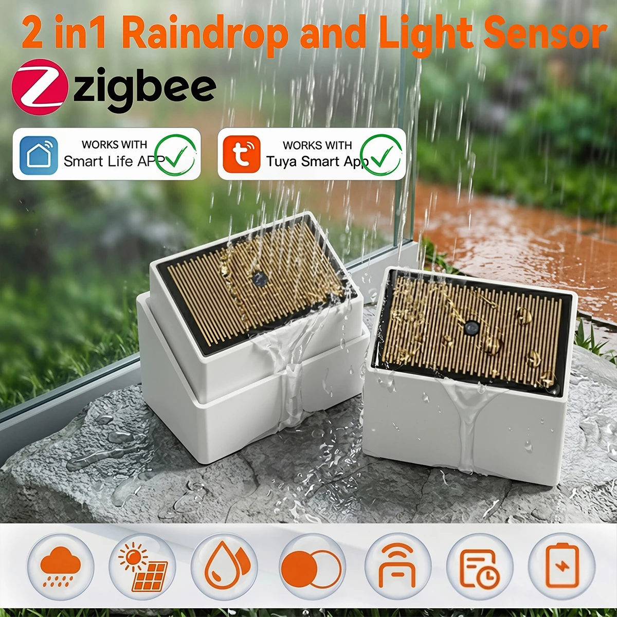 Smart Home Green - Czujnik deszczu Tuya Zigbee z detektorem