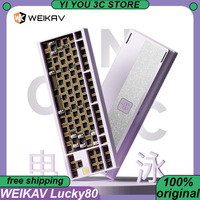 Weikav Lucky80 Mechanical Keyboard Kit Wireless Tri-mode Aluminium Alloy QMK/VIA Gasket PC Esports Laptop Gaming Keyboard Kits