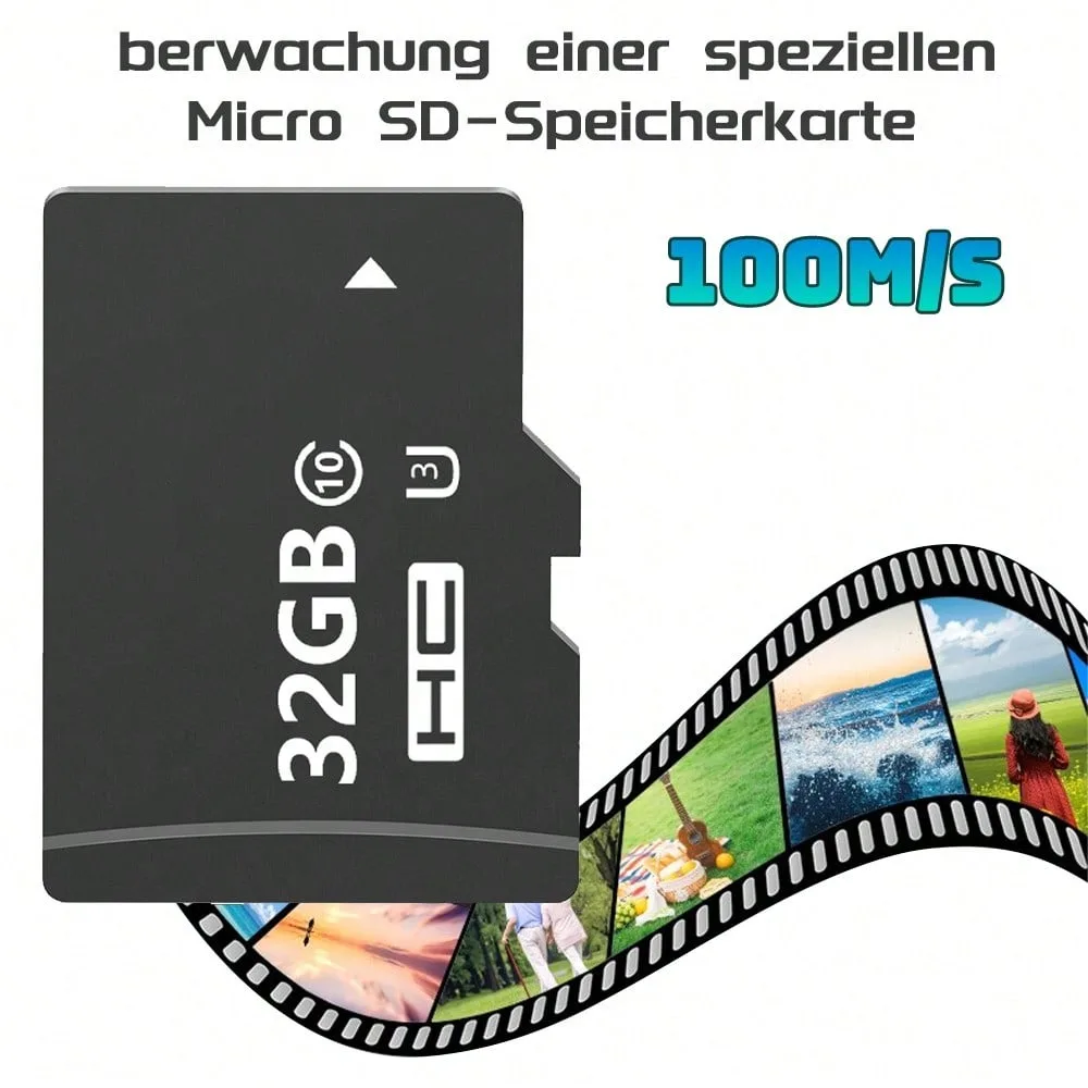 32GB Micro SD Card Class 10 U3 100MB/S High Endurance Memory Card For Security Solar Camera Dash Cam Doorbell Camera Action Camera Home Surveillance Storage