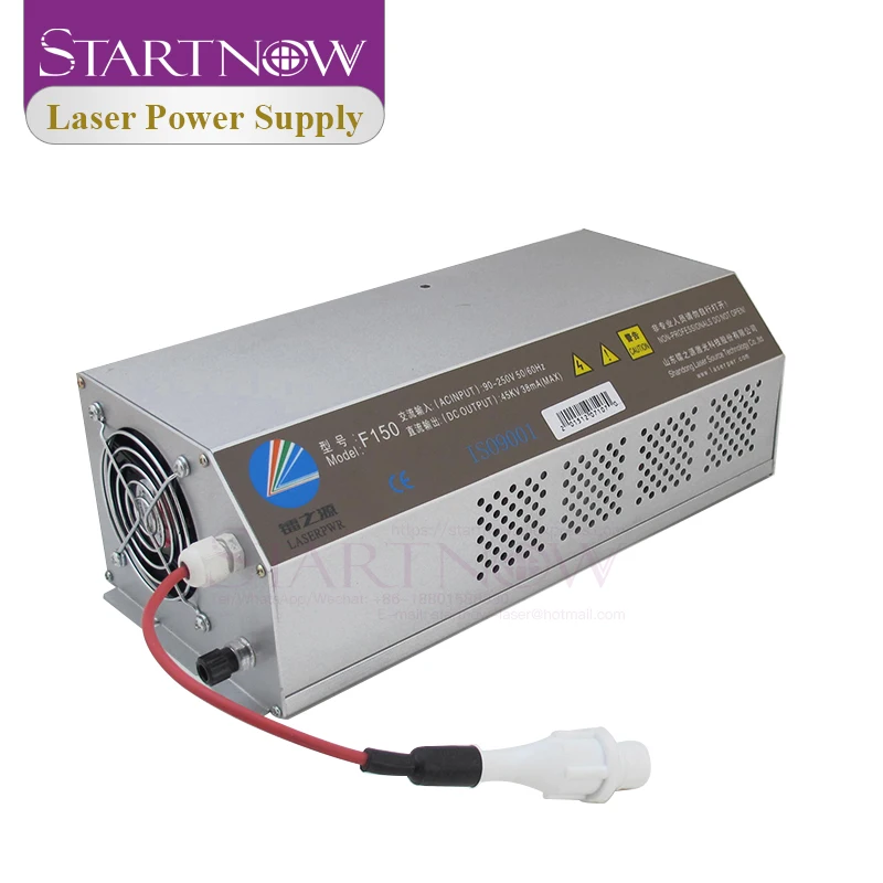 Startnow HY-Z150 سلسلة ذكي CO2 ليزر إمدادات الطاقة 130/180 واط 110/220 فولت مصدر ليزر الجهد العالمي لآلة الليزر