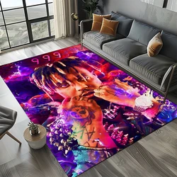 3D Print Juice WRLD 999 Legend Rapper Album Carpet Rug for Living Room Bedroom Home Sofa Decoration,Kids Play Non-slip Floor Mat