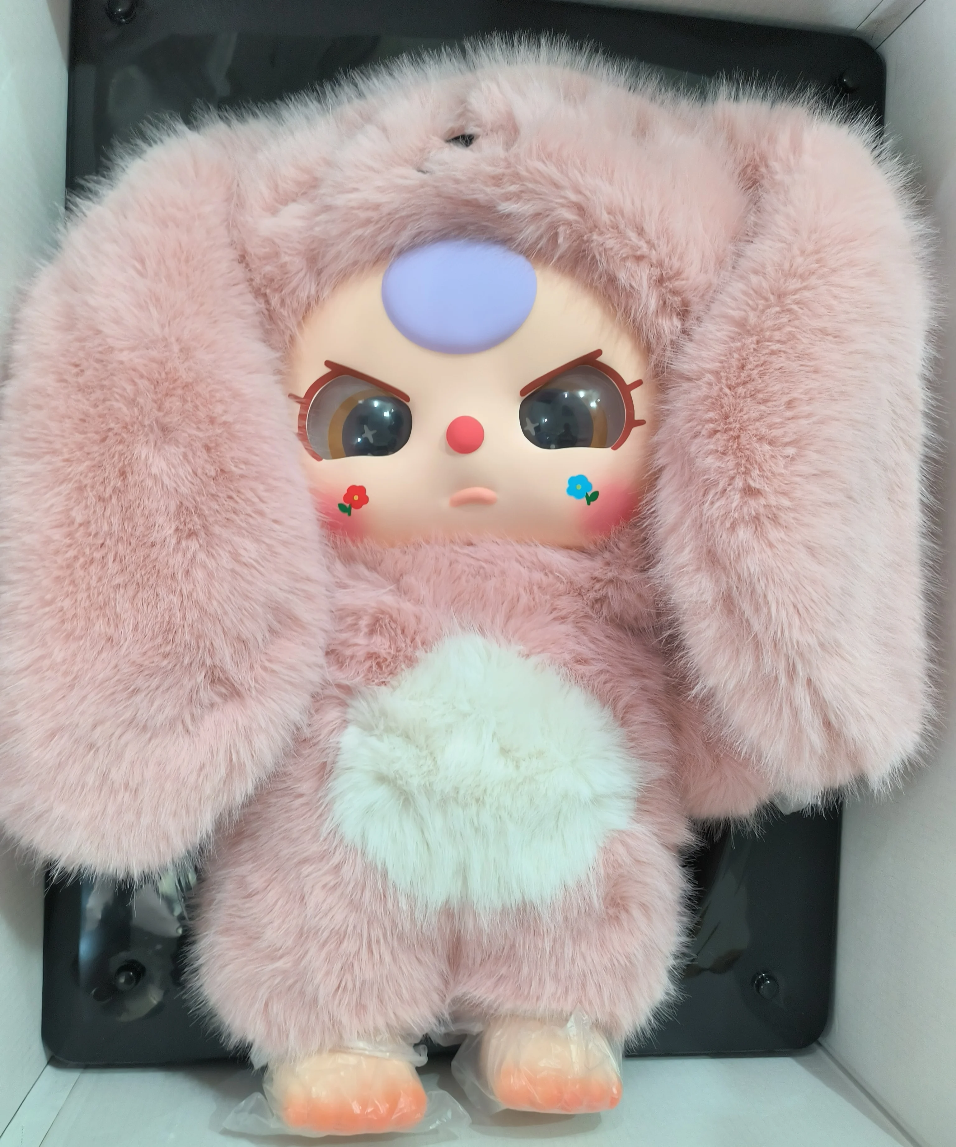 In Stock Genuine Baby Three 1000% Vinyl Doll Series Kawaii Big Model Action Figure Pink Rabbit Trendy Toy Collection Gift