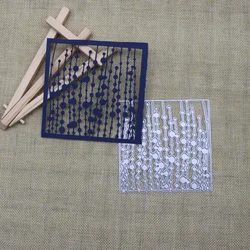 Metal Cutting Dies Square Frame Rain Curtain Mold Diy Scrapbooking Knife Mould Blade Punch Stencils Paper Card Crafts