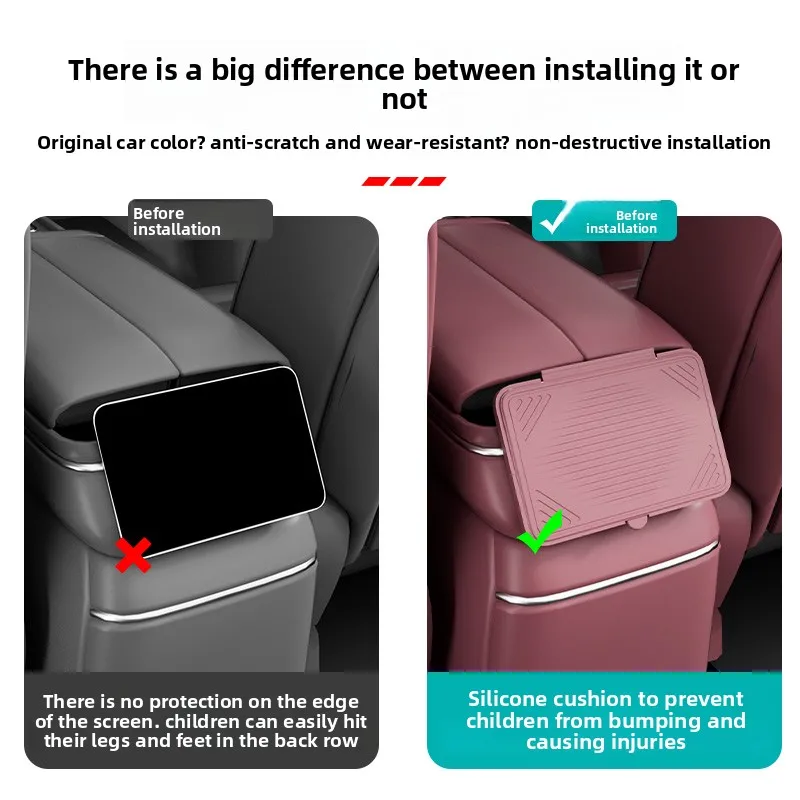 For NIO EL8 2026 Air Conditioning Screen Silicone Protective Case Rear Display Anti-Bumping Interior Accessories