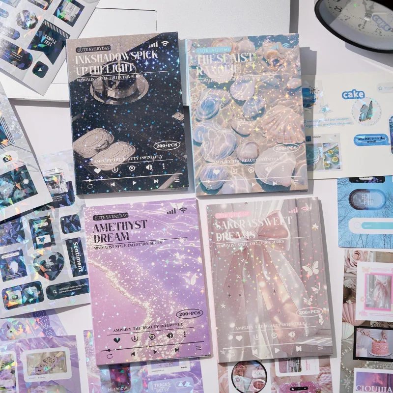 20 قطعة من كتاب ملصقات Gukka الجمالي الكوري - شارات مقطوعة بالقالب للمجلة وسجلات القصاصات