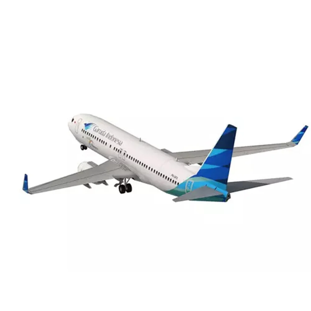 1:100 Garuda Indonesia Boeing 737-800 Aircraft Paper Model DIY Handmade Origami Airplane Model Puzzle Model Toy