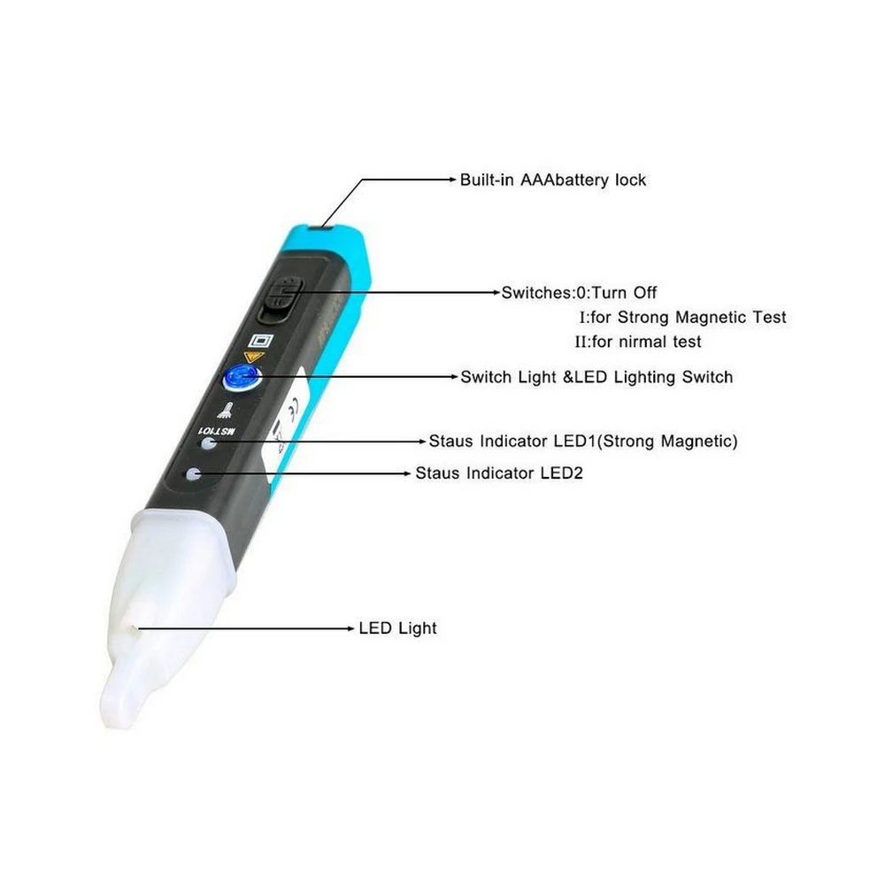 Automobile Detachable Electromagnetic Induction Test Pen Ignition Coil, Generator, Fuel Injection Nozzle Diagnostic Tool