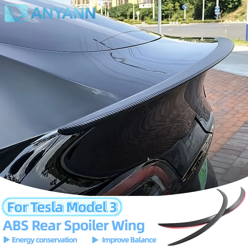 For Tesla Model 3 Highland 2017-2026 ABS Rear Trunk Spoiler Car Wing Lip Tail Spoiler Exterior Modification Accessories