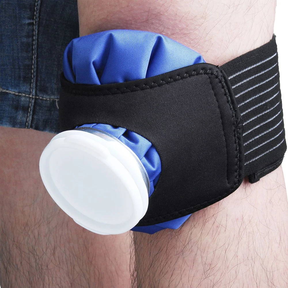 Ice Cold Pack Reusable Ice Bags Hot Water Bag for Injuries,Hot Cold Therapy and Pain Relief with Elastic Breathable Support Wrap