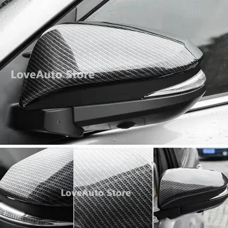 

For Toyota Hilux Revo Rocco Innova Fortuner Rav4 Car Side Mirror Caps Cover Car Rear View Rearview Side Glass Mirror Cover Frame