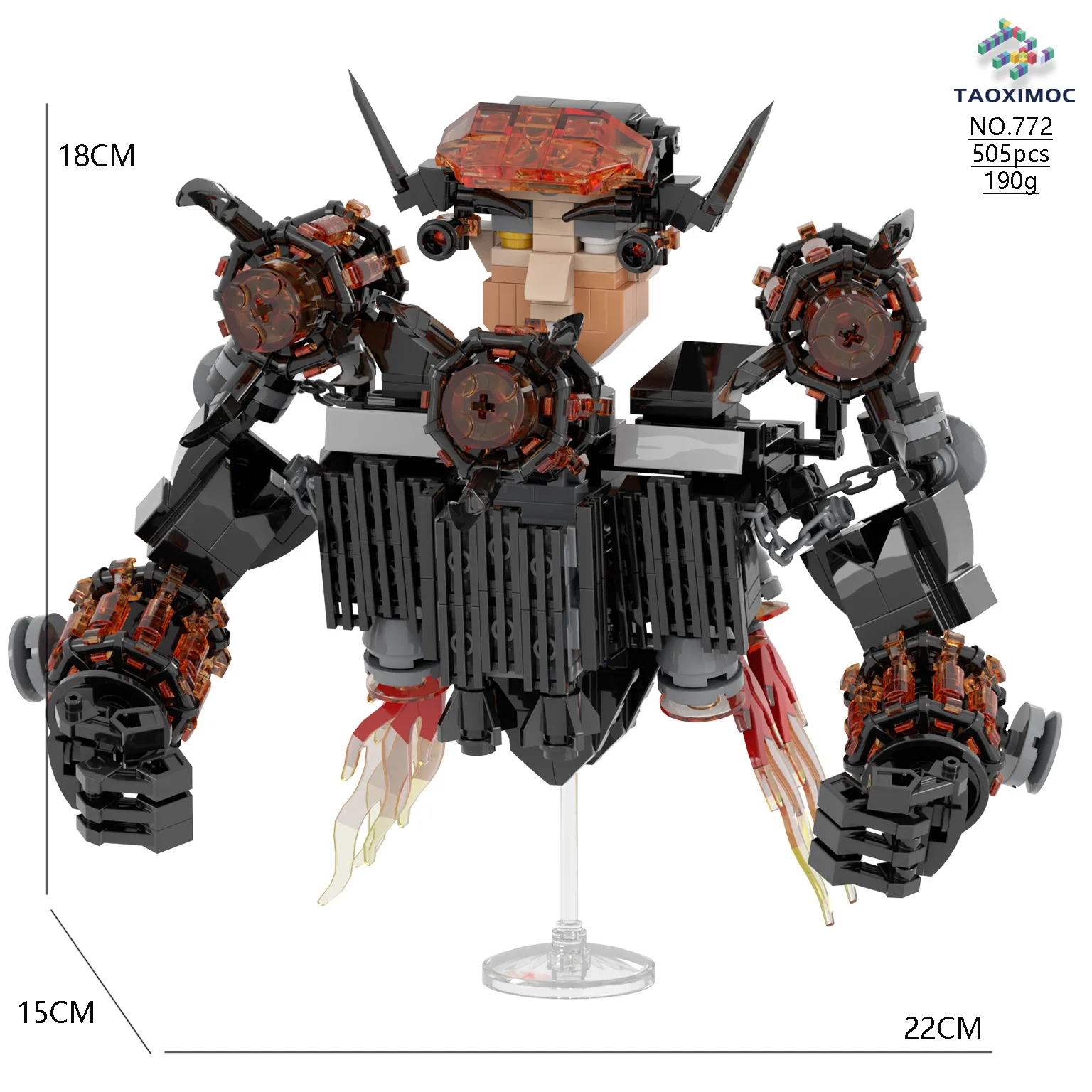 

Skibidi Toilet MOC Abstract Robot Building Blocks Compatible With LEGO Upgrade G-MAN Toilet Leader Model Bricks Toys