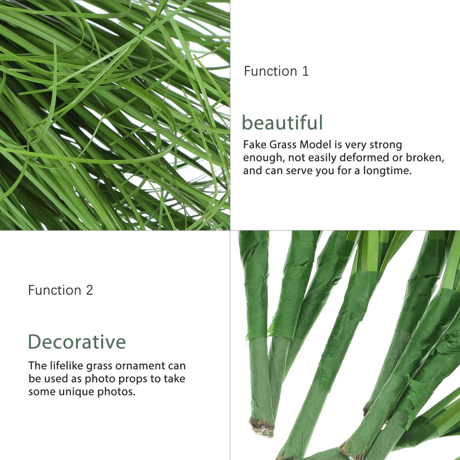 

12Pcs Artificial Grass Decor Simulation Realistic Plant Adornments Photography Props Scenic Layout Home Decoration