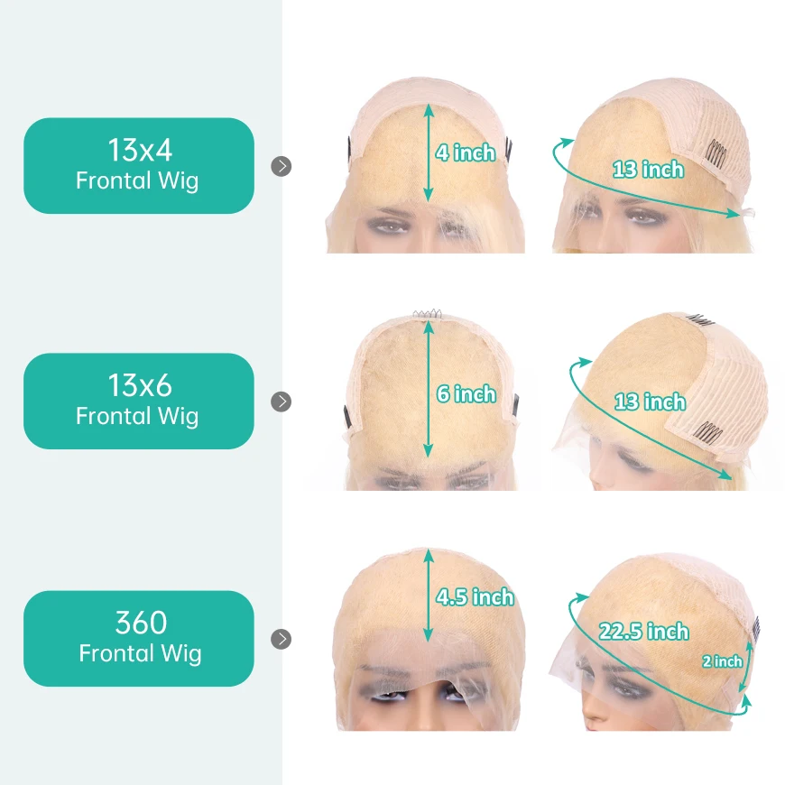 613 Blonde 360 Lace Frontal Wigs with Baby Hair Body Wave Pre Plucked Hd Lace Wig 13x6 Human Hair 13x4 Lace Front Human Hair Wig image 6