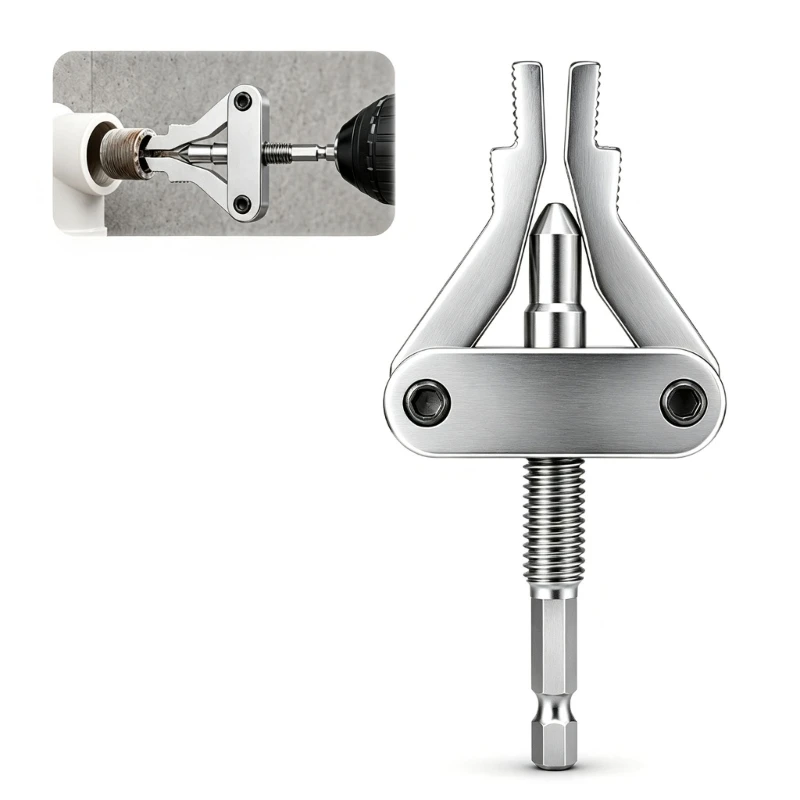 Pipe Screw Extractor Internal Pipe Thread Pull Tool 1/4 Inch Drive End for 1/2