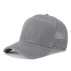 Gorra de béisbol transpirable de malla para hombre y mujer, sombrero de copa alta de sección delgada, protector solar para exteriores, sombrero de lengua de pato, 60-64cm