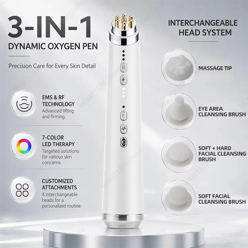 Wireless Charging Facial Lifting Machine, Oxygen Bubble RF Skin Beauty Device, Home Salon Skin Rejuvenation Skin Care Tool