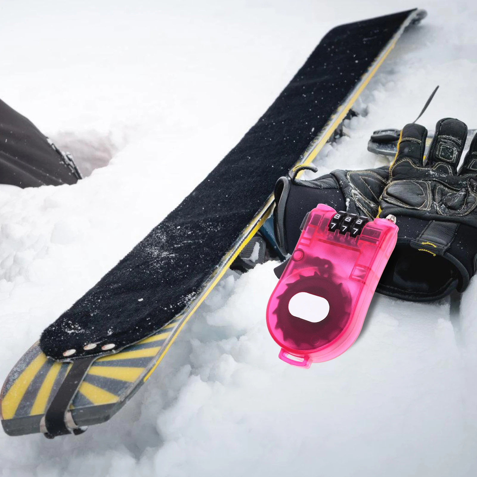 Antilost Snowboard Lock Versatile Bicycle Scooter Protection Lightweight Coded Lock Scooter Locks Snowboard Gear