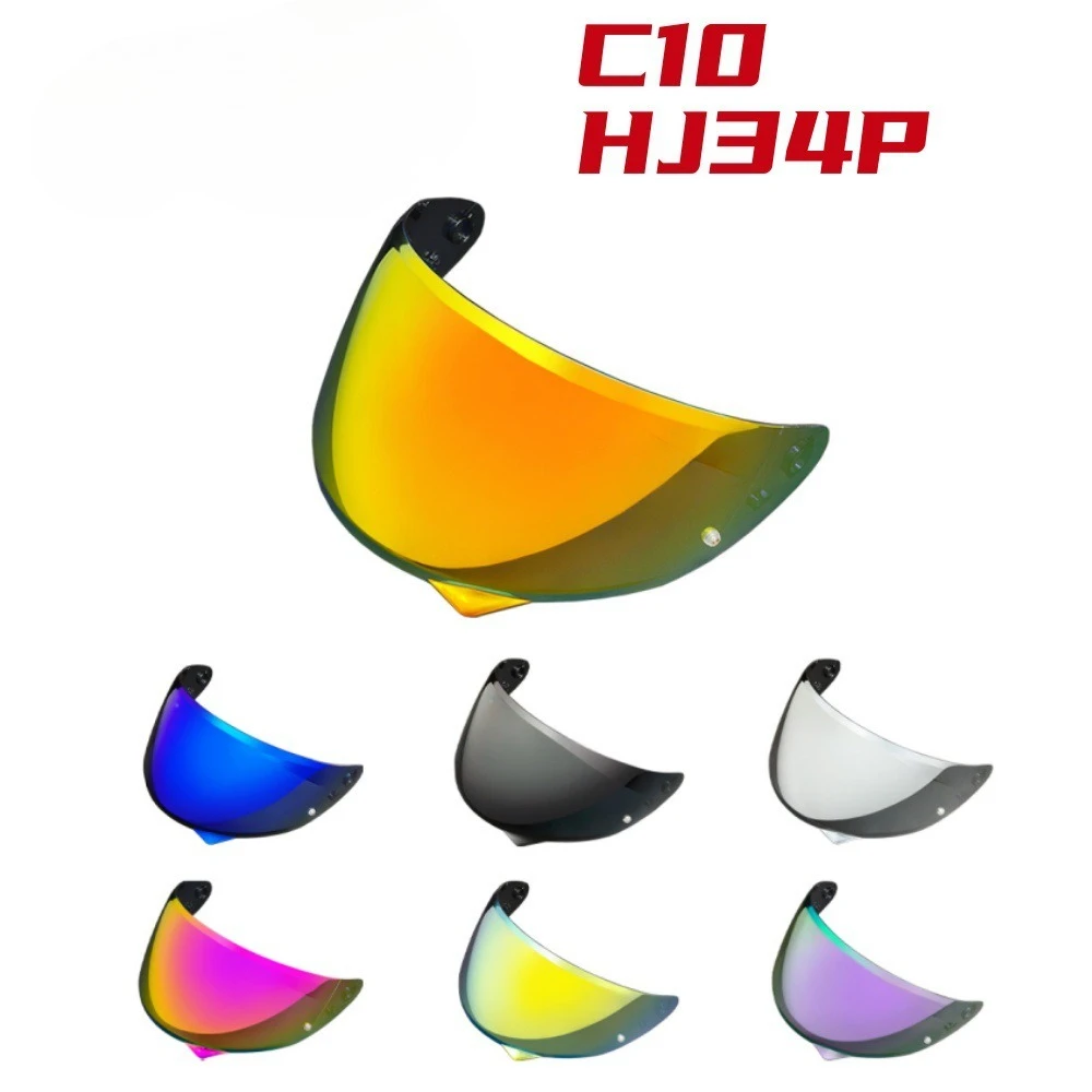 

C10 Motorcycle Helmet Visor Lens for HJC HJ34P Replace Anti-UV Anti-Scratch Dustproof Wind Shield Motorcycles Accessories Casco