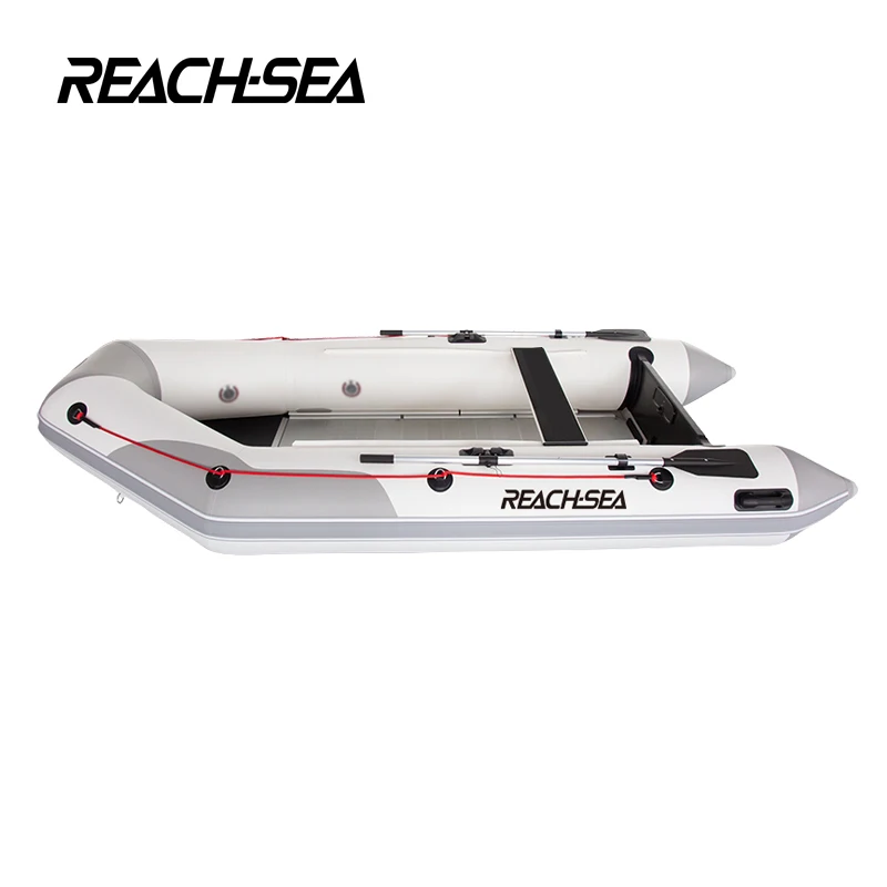 Hot Sale 11.8ft Inflatable Boats 5 Person Portable Boat Raft Inflatable Fishing Boat With Aluminum Floor