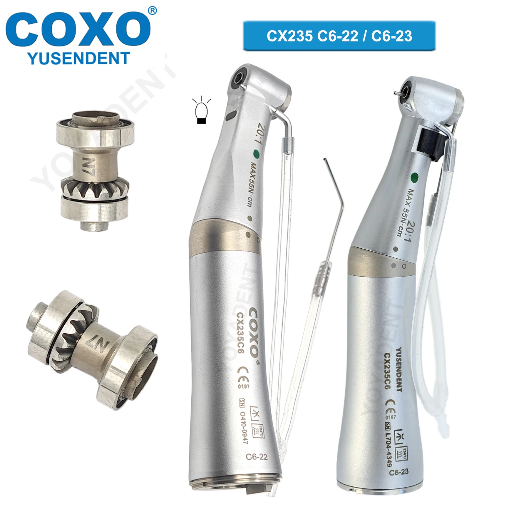 

COXO Dental Implant Handpiece 20:1 Fiber Optic Low Speed Handpiece E Type Fit KAVO NSK Implant Surgery Dentists Tool CX235 C6-22