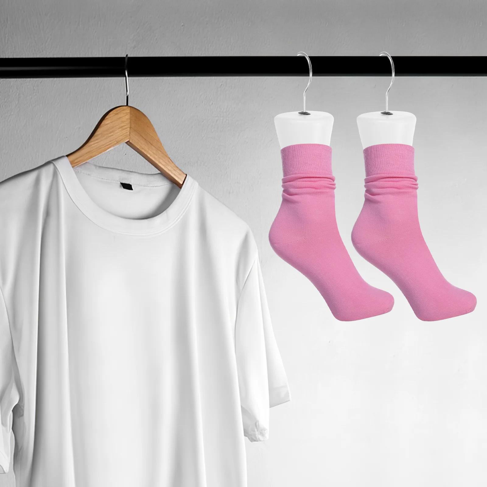 

2pcs Plastic Shoe Mannequin For Women Foot Sock Holder Fake Feet Shoes Support Stretcher Form Anklet Display Stand Female Mold