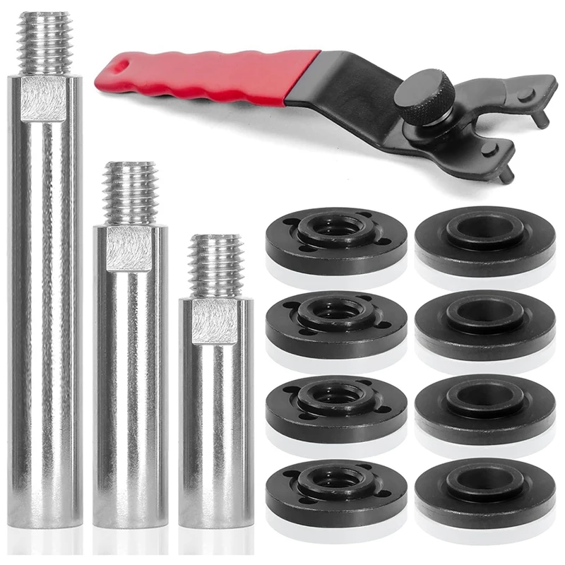 

ABFA-Angle Grinder Extension Shaft Connecting Rod, 12PCS Angle Grinder Attachments With 5/8-11 Thread
