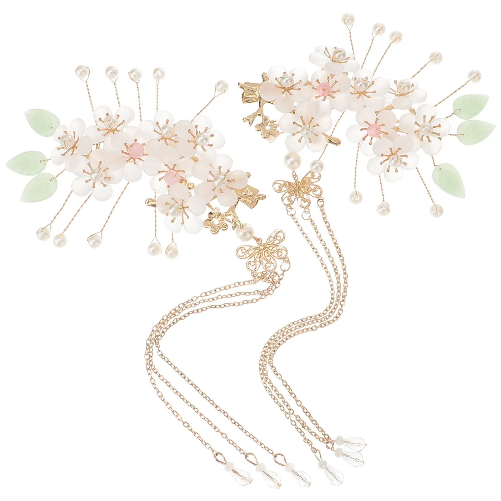 Tassel Hair Clip for Women, Flower Hairpin Headpiece, Stylish Hair Accessory for Birthday Party Beach Gift