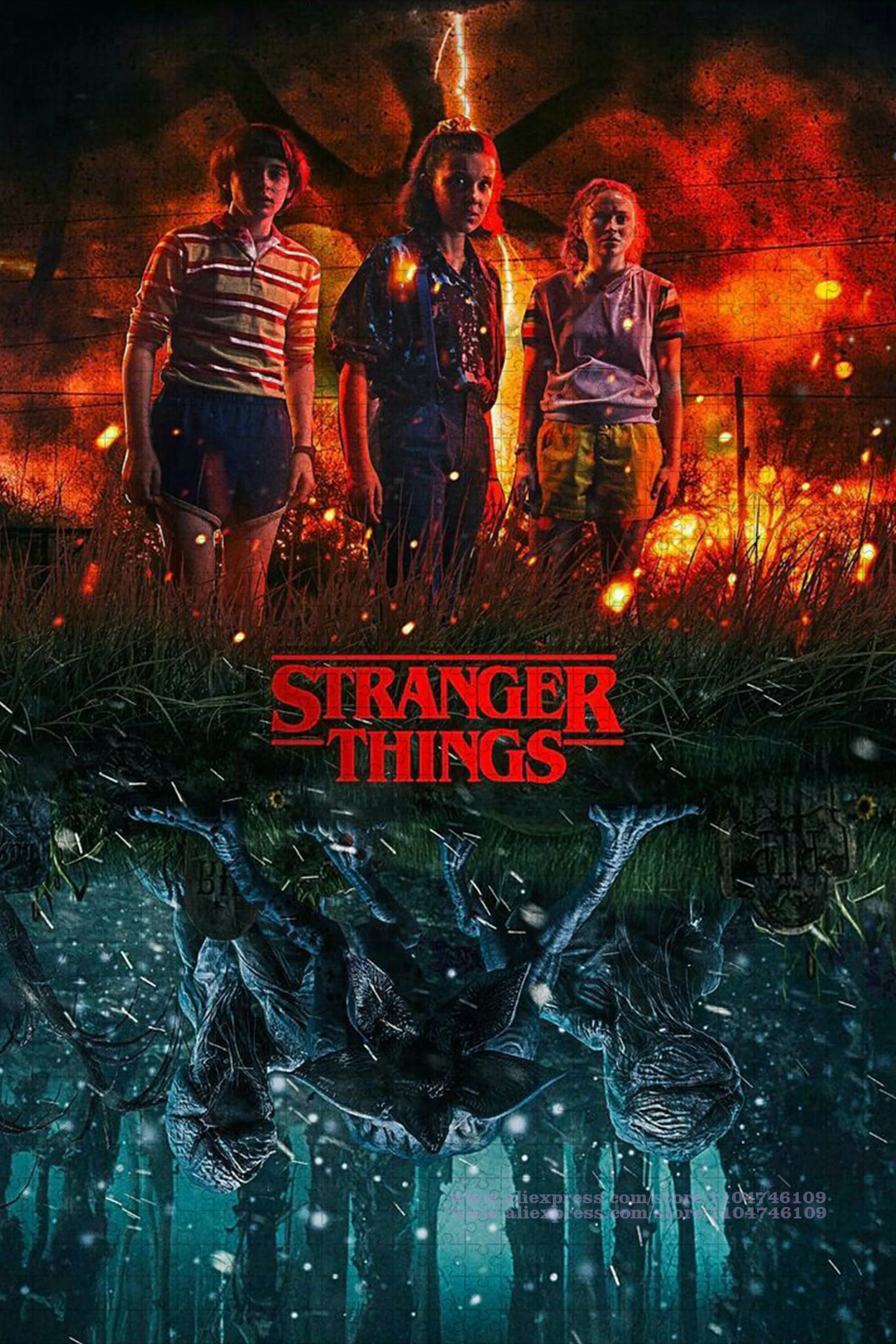 Stranger Things Puzzle Puzzle 108/200/300/500/1000/1500 pezzi Puzzle di intelligenza Regalo unico e divertente di Natale/compleanno con scatola