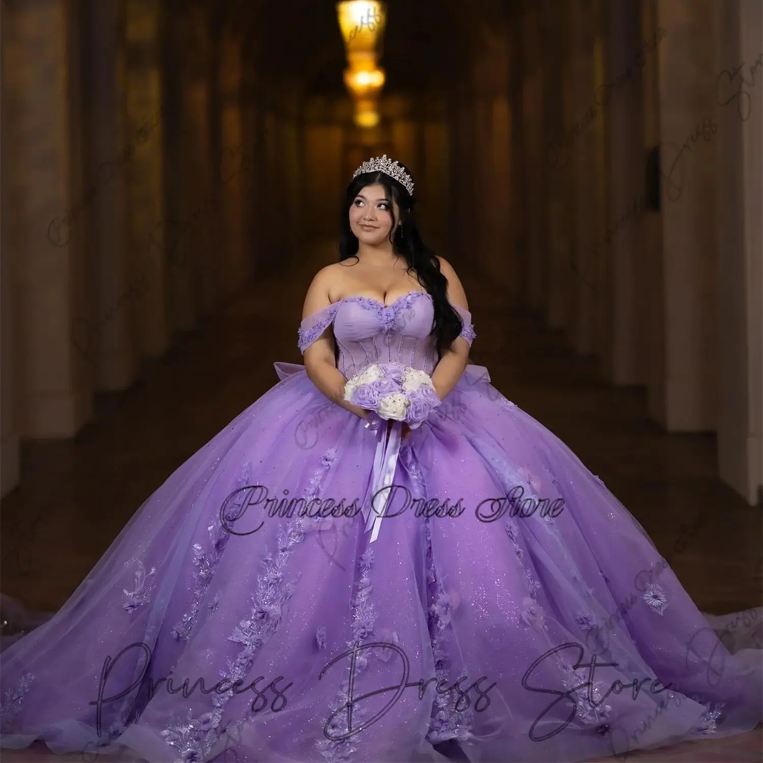 Shiny Beaded Quinceanera Dresses Ball Gown Appliques Mexico Sweet 16 Dress Customized Vestidos de 15 Quinceañera