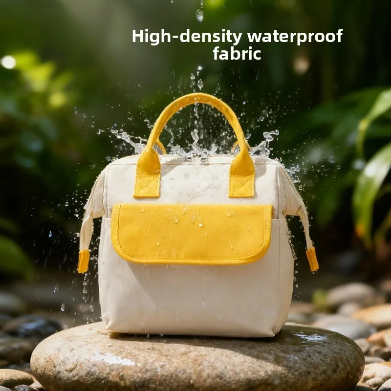 Small Out Mother and Baby Backpack Multi-functional Portable Backpack Contrasting Color Oxford Cloth Small Bag Baby Bottle Bag