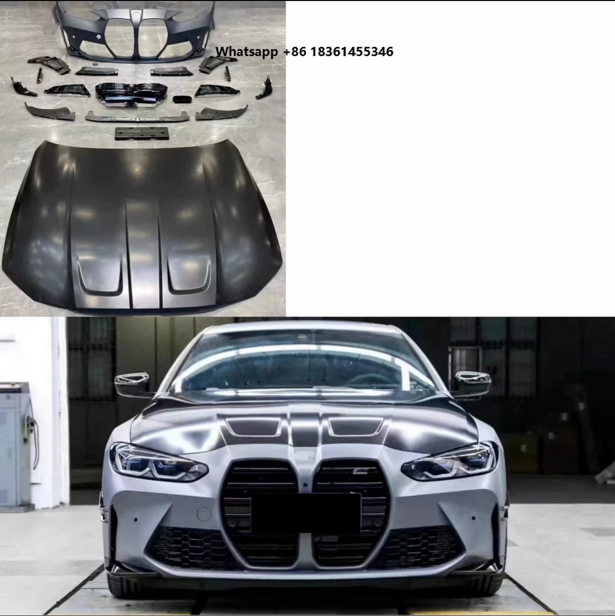 

Body kit for 4 Series G22 G23 G26 2021-2024 Upgrade M4 Style Front bumper Hood Grille surround Car accessories