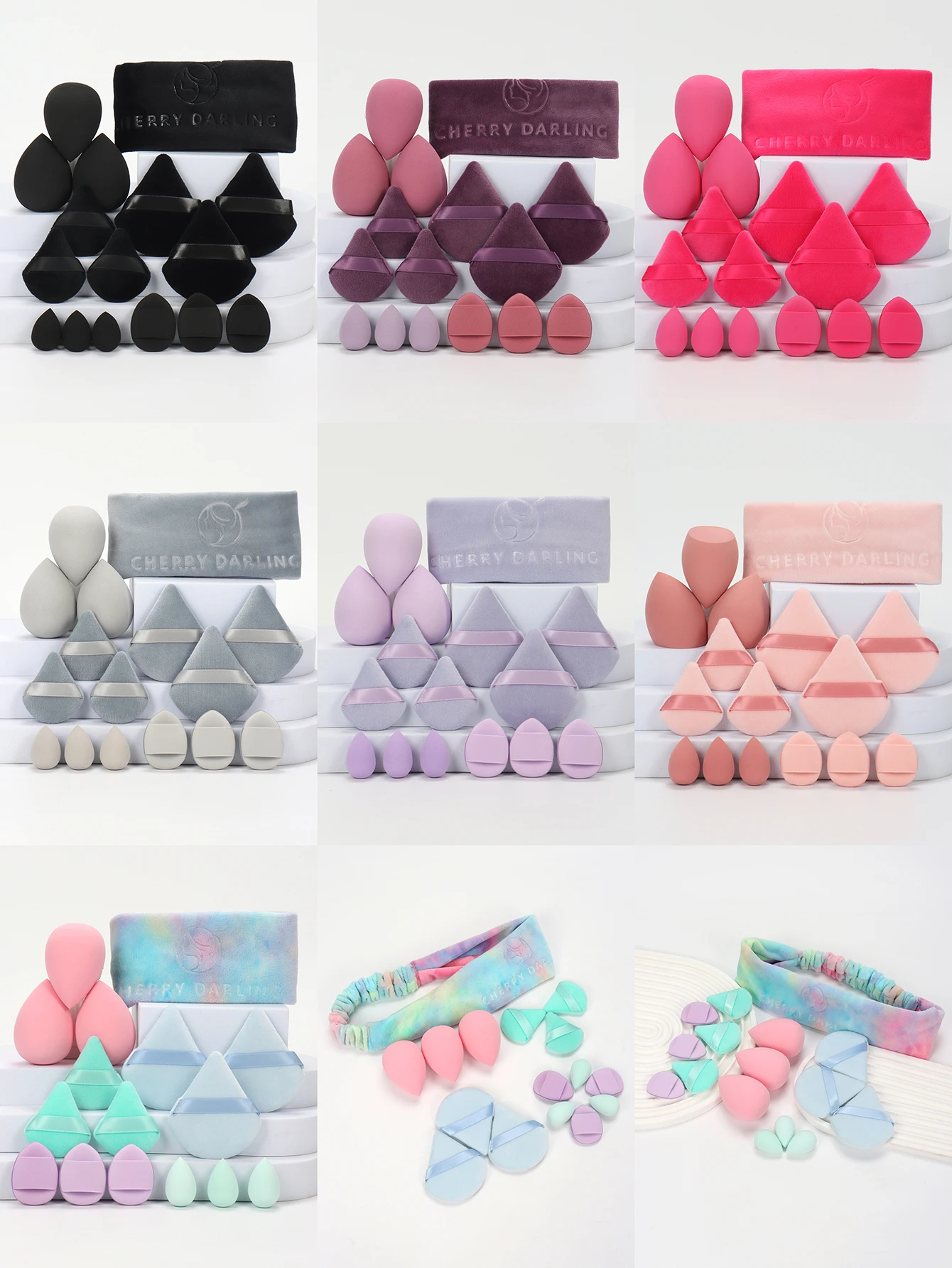 Lässiges Haarband, 16-teiliges Set, Gesichtsreinigung, Gesichtsreinigung, Make-up-Entfernung, Reisen, geeignet für alle Hauttypen