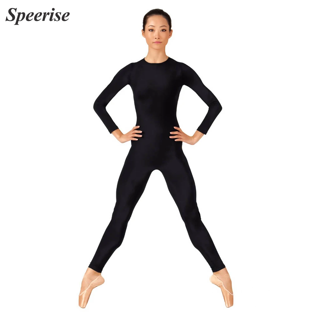

Adult Women High Quality Rear Zipper Spandex Unitard Men Dance Ballet Yoga Clothes Dance Suit Nylon Bodysuit Performance Costume
