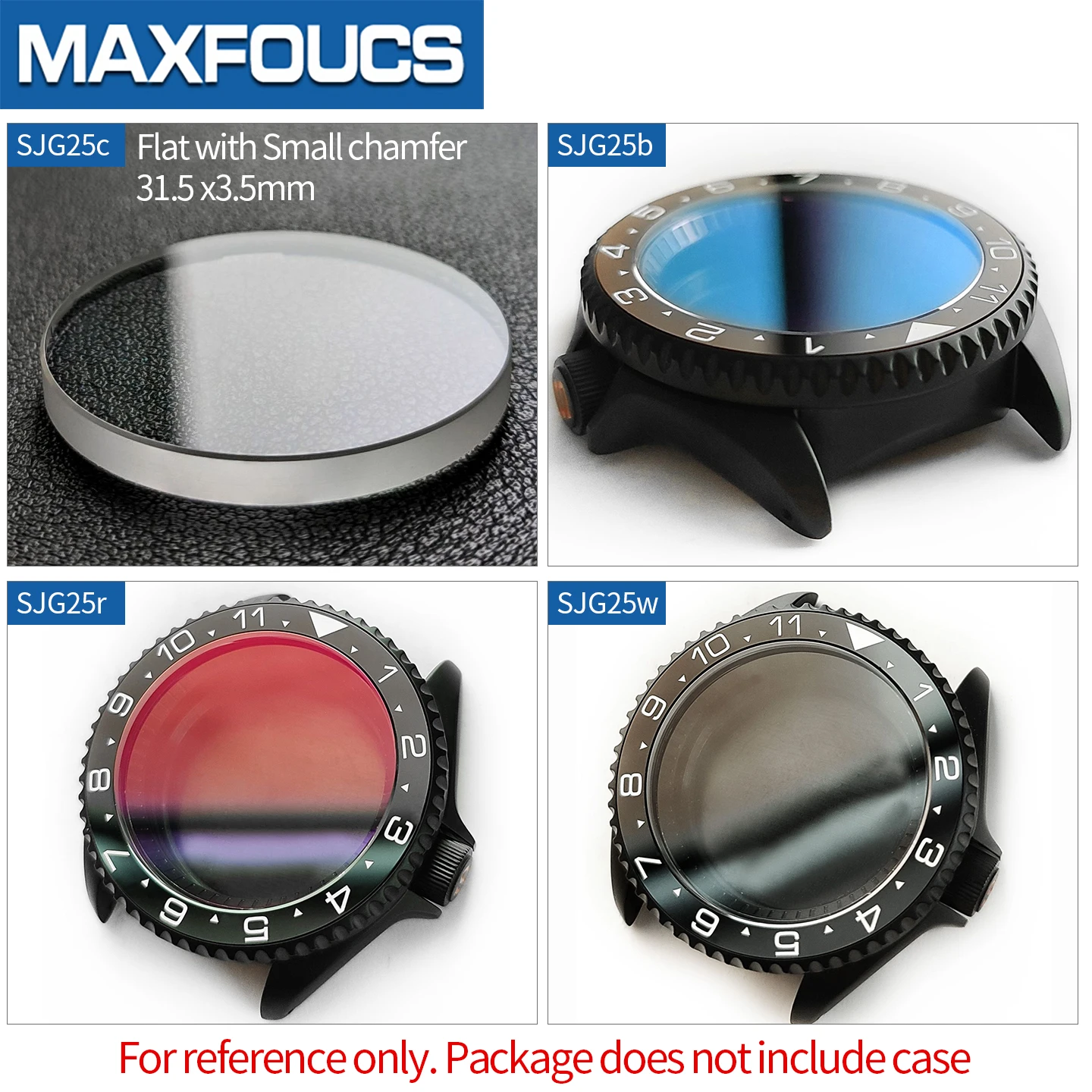 SKX Flat Top Hat Saphirglas 31,5mm MOD SKX007 Klarblau Rot AR Uhren Kristall Reparaturwerkzeuge Zubehör Oberflächenteile – Detail 4