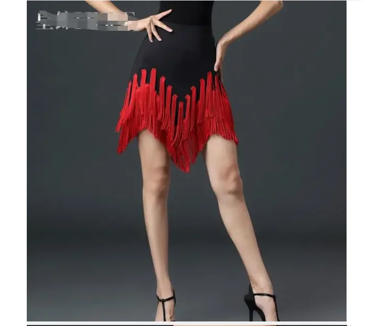 1pcs/lot woman fashion tassel latin skirt woman patchwork latin dancing skirt